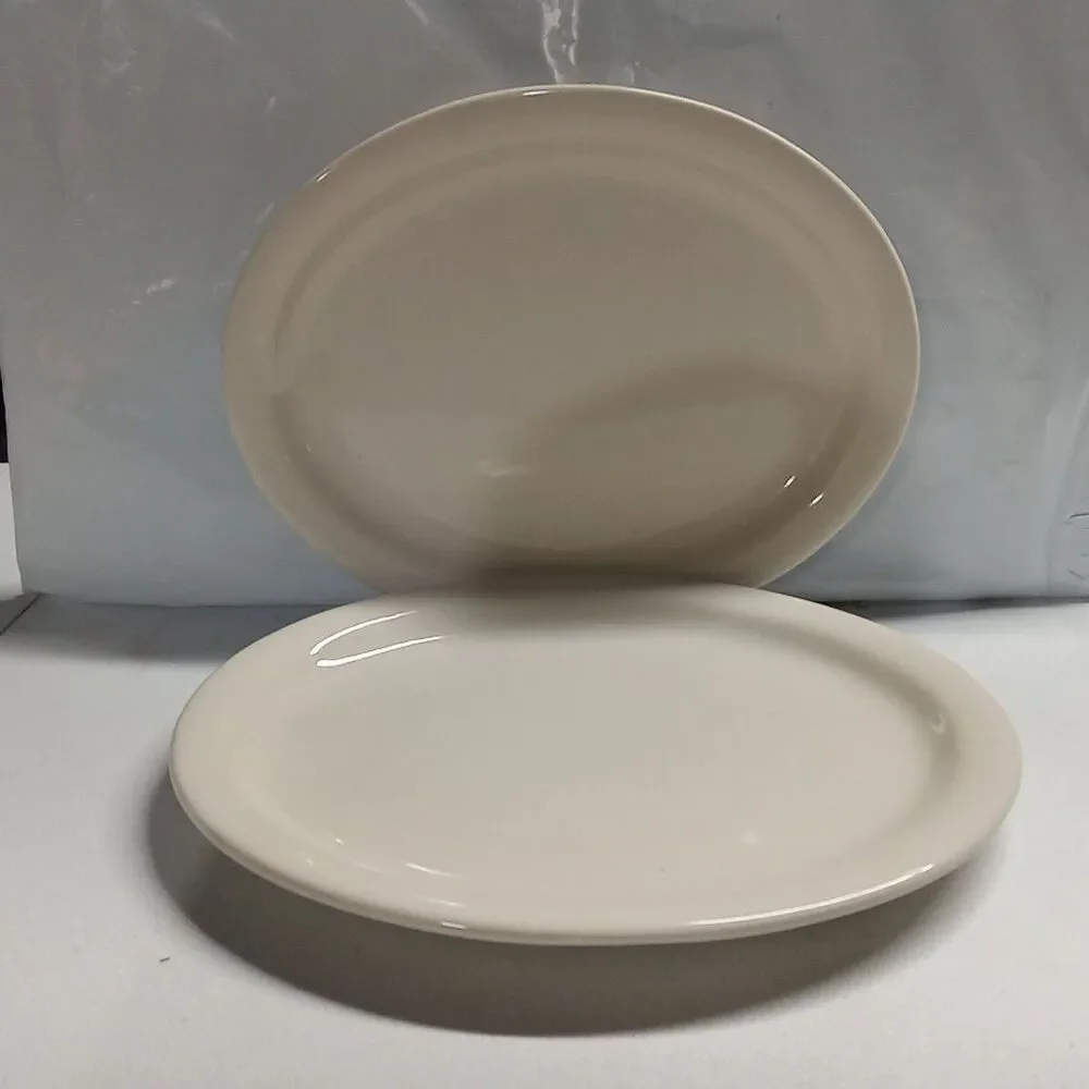 2 Vintage Ultima By Crisa Chunky Restaurant Ware 10 x 13 Oval Plates